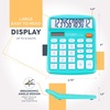 image:imageCATIGA 12 Digit Desk Calculator Desktop Calculators with Large LCD Display amp Big Buttons Basic Simple 4 Function Solar Calculator Dual Power Solar amp Battery for School Office amp Home CD2786Light Blue