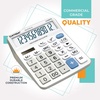 image:imageCATIGA 12 Digit Desk Calculator Desktop Calculators with Large LCD Display amp Big Buttons Basic Simple 4 Function Solar Calculator Dual Power Solar amp Battery for School Office amp Home CD2786White Commercial