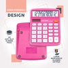 image:imageCATIGA 12 Digit Desk Calculator Desktop Calculators with Large LCD Display amp Big Buttons Basic Simple 4 Function Solar Calculator Dual Power Solar amp Battery for School Office amp Home CD2786Blue  Pink 2Pack