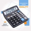 image:imageCATIGA 12 Digit Desk Calculator Desktop Calculators with Large LCD Display amp Big Buttons Basic Simple 4 Function Solar Calculator Dual Power Solar amp Battery for School Office amp Home CD2786Black Commercial