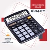 image:imageCATIGA 12 Digit Desk Calculator Desktop Calculators with Large LCD Display amp Big Buttons Basic Simple 4 Function Solar Calculator Dual Power Solar amp Battery for School Office amp Home CD2786Black  Silver 2Pack
