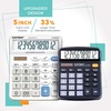 image:imageCATIGA 12 Digit Desk Calculator Desktop Calculators with Large LCD Display amp Big Buttons Basic Simple 4 Function Solar Calculator Dual Power Solar amp Battery for School Office amp Home CD2786White Commercial