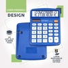 image:imageCATIGA 12 Digit Desk Calculator Desktop Calculators with Large LCD Display amp Big Buttons Basic Simple 4 Function Solar Calculator Dual Power Solar amp Battery for School Office amp Home CD2786Blue