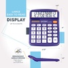 image:imageCATIGA 12 Digit Desk Calculator Desktop Calculators with Large LCD Display amp Big Buttons Basic Simple 4 Function Solar Calculator Dual Power Solar amp Battery for School Office amp Home CD2786Purple