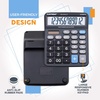 image:imageCATIGA 12 Digit Desk Calculator Desktop Calculators with Large LCD Display amp Big Buttons Basic Simple 4 Function Solar Calculator Dual Power Solar amp Battery for School Office amp Home CD2786Black Commercial