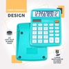 image:imageCATIGA 12 Digit Desk Calculator Desktop Calculators with Large LCD Display amp Big Buttons Basic Simple 4 Function Solar Calculator Dual Power Solar amp Battery for School Office amp Home CD2786Light Blue