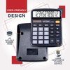 image:imageCATIGA 12 Digit Desk Calculator Desktop Calculators with Large LCD Display amp Big Buttons Basic Simple 4 Function Solar Calculator Dual Power Solar amp Battery for School Office amp Home CD2786Black  Silver 2Pack