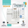image:imageCATIGA 12 Digit Desk Calculator Desktop Calculators with Large LCD Display amp Big Buttons Basic Simple 4 Function Solar Calculator Dual Power Solar amp Battery for School Office amp Home CD2786White Commercial