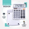 image:imageCATIGA 12 Digit Desk Calculator Desktop Calculators with Large LCD Display amp Big Buttons Basic Simple 4 Function Solar Calculator Dual Power Solar amp Battery for School Office amp Home CD2786Silver