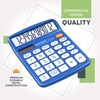 image:imageCATIGA 12 Digit Desk Calculator Desktop Calculators with Large LCD Display amp Big Buttons Basic Simple 4 Function Solar Calculator Dual Power Solar amp Battery for School Office amp Home CD2786Blue  Pink 2Pack