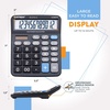 image:imageCATIGA 12 Digit Desk Calculator Desktop Calculators with Large LCD Display amp Big Buttons Basic Simple 4 Function Solar Calculator Dual Power Solar amp Battery for School Office amp Home CD2786Black Commercial