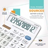 image:imageCATIGA 12 Digit Desk Calculator Desktop Calculators with Large LCD Display amp Big Buttons Basic Simple 4 Function Solar Calculator Dual Power Solar amp Battery for School Office amp Home CD2786White Commercial