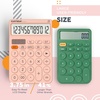 image:imageCATIGA 12 Digit Desktop Calculator Basic Desk Calculator with Large LCD Display Big Buttons 4 Function Solar and Battery Dual Power for Office School Home SD1292 Green3 Pink