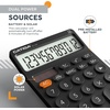 image:imageCATIGA 12 Digit Desktop Calculator Basic Desk Calculator with Large LCD Display Big Buttons 4 Function Solar and Battery Dual Power for Office School Home SD1292 Green21 Black