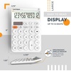 image:imageCATIGA 12 Digit Desktop Calculator Basic Desk Calculator with Large LCD Display Big Buttons 4 Function Solar and Battery Dual Power for Office School Home SD1292 Green4 White