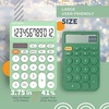 image:imageCATIGA 12 Digit Desktop Calculator Basic Desk Calculator with Large LCD Display Big Buttons 4 Function Solar and Battery Dual Power for Office School Home SD1292 Green53 Mint