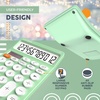 image:imageCATIGA 12 Digit Desktop Calculator Basic Desk Calculator with Large LCD Display Big Buttons 4 Function Solar and Battery Dual Power for Office School Home SD1292 Green53 Mint