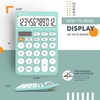 image:imageCATIGA 12 Digit Desktop Calculator Basic Desk Calculator with Large LCD Display Big Buttons 4 Function Solar and Battery Dual Power for Office School Home SD1292 Green52 Fresh Blue