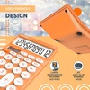 image:imageCATIGA 12 Digit Desktop Calculator Basic Desk Calculator with Large LCD Display Big Buttons 4 Function Solar and Battery Dual Power for Office School Home SD1292 Green8 Orange
