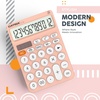 image:imageCATIGA 12 Digit Desktop Calculator Basic Desk Calculator with Large LCD Display Big Buttons 4 Function Solar and Battery Dual Power for Office School Home SD1292 Green2 Pinkwhite