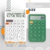 image:imageCATIGA 12 Digit Desktop Calculator Basic Desk Calculator with Large LCD Display Big Buttons 4 Function Solar and Battery Dual Power for Office School Home SD1292 Green4 White