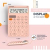 image:imageCATIGA 12 Digit Desktop Calculator Basic Desk Calculator with Large LCD Display Big Buttons 4 Function Solar and Battery Dual Power for Office School Home SD1292 Green3 Pink