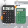 image:imageCATIGA 12 Digit Desktop Calculator Basic Desk Calculator with Large LCD Display Big Buttons 4 Function Solar and Battery Dual Power for Office School Home SD1292 Green21 Black