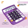 image:imageCATIGA 12 Digit Desktop Calculator Basic Desk Calculator with Large LCD Display Big Buttons 4 Function Solar and Battery Dual Power for Office School Home SD1292 GreenViolet