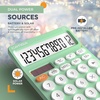 image:imageCATIGA 12 Digit Desktop Calculator Basic Desk Calculator with Large LCD Display Big Buttons 4 Function Solar and Battery Dual Power for Office School Home SD1292 Green53 Mint