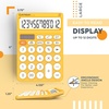 image:imageCATIGA 12 Digit Desktop Calculator Basic Desk Calculator with Large LCD Display Big Buttons 4 Function Solar and Battery Dual Power for Office School Home SD1292 Green9 Yellow