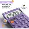 image:imageCATIGA 12 Digit Desktop Calculator Basic Desk Calculator with Large LCD Display Big Buttons 4 Function Solar and Battery Dual Power for Office School Home SD1292 Green7 Purple