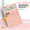 image:imageCATIGA 12 Digit Desktop Calculator Basic Desk Calculator with Large LCD Display Big Buttons 4 Function Solar and Battery Dual Power for Office School Home SD1292 Green3 Pink