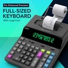 image:imageCATIGA 12 Digit Thermal Printing Calculator with Tape Print Out InkFree Adding Machine 5X Faster Quite at 80 LPS Extra Large Fluorescent Display Tax Calculation with Clock and Calendar SP2401