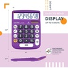 image:imageCATIGA Desktop Calculator 8 Digit with Solar Power and LCD Display Big Buttons for Home Office School Class and Business 4 Function Small Basic Calculators for Desk CD8185Purple