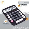 image:imageCATIGA Desktop Calculator 8 Digit with Solar Power and LCD Display Big Buttons for Home Office School Class and Business 4 Function Small Basic Calculators for Desk CD8185Black