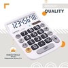 image:imageCATIGA Desktop Calculator 8 Digit with Solar Power and LCD Display Big Buttons for Home Office School Class and Business 4 Function Small Basic Calculators for Desk CD8185White