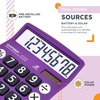 image:imageCATIGA Desktop Calculator 8 Digit with Solar Power and LCD Display Big Buttons for Home Office School Class and Business 4 Function Small Basic Calculators for Desk CD8185Purple