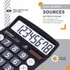 image:imageCATIGA Desktop Calculator 8 Digit with Solar Power and LCD Display Big Buttons for Home Office School Class and Business 4 Function Small Basic Calculators for Desk CD8185Black