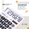 image:imageCATIGA Desktop Calculator 8 Digit with Solar Power and LCD Display Big Buttons for Home Office School Class and Business 4 Function Small Basic Calculators for Desk CD8185White