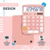 image:imageCATIGA Desktop Calculator 8 Digit with Solar Power and LCD Display Big Buttons for Home Office School Class and Business 4 Function Small Basic Calculators for Desk CD8185Light Pink