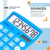 image:imageCATIGA Desktop Calculator 8 Digit with Solar Power and LCD Display Big Buttons for Home Office School Class and Business 4 Function Small Basic Calculators for Desk CD8185Blue
