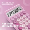 image:imageCATIGA Mechanical Switch Calculator with Solar and Battery Dual Power 12Digit Large LCD Display Aesthetic and Cute Desktop Calculator with Big Button for Home School and Office Use SD1299Pink