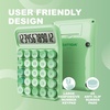 image:imageCATIGA Mechanical Switch Calculator with Solar and Battery Dual Power 12Digit Large LCD Display Aesthetic and Cute Desktop Calculator with Big Button for Home School and Office Use SD1299Green