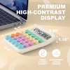 image:imageCATIGA Mechanical Switch Calculator with Solar and Battery Dual Power 12Digit Large LCD Display Aesthetic and Cute Desktop Calculator with Big Button for Home School and Office Use SD1299Pastel Harmony
