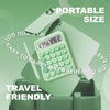 image:imageCATIGA Mechanical Switch Calculator with Solar and Battery Dual Power 12Digit Large LCD Display Aesthetic and Cute Desktop Calculator with Big Button for Home School and Office Use SD1299Green