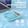 image:imageCATIGA Mechanical Switch Calculator with Solar and Battery Dual Power 12Digit Large LCD Display Aesthetic and Cute Desktop Calculator with Big Button for Home School and Office Use SD1299Blue