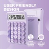 image:imageCATIGA Mechanical Switch Calculator with Solar and Battery Dual Power 12Digit Large LCD Display Aesthetic and Cute Desktop Calculator with Big Button for Home School and Office Use SD1299Purple