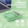 image:imageCATIGA Mechanical Switch Calculator with Solar and Battery Dual Power 12Digit Large LCD Display Aesthetic and Cute Desktop Calculator with Big Button for Home School and Office Use SD1299Green
