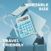 image:imageCATIGA Mechanical Switch Calculator with Solar and Battery Dual Power 12Digit Large LCD Display Aesthetic and Cute Desktop Calculator with Big Button for Home School and Office Use SD1299Blue