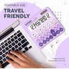 image:imageCATIGA Mechanical Switch Calculator with Solar and Battery Dual Power 12Digit Large LCD Display Aesthetic and Cute Desktop Calculator with Big Button for Home School and Office Use SD1299Z Lavender